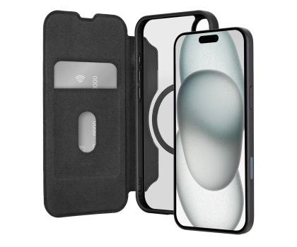 Etui / obudowa na smartfona Puro Book Mag MagSafe z klapką i schowkiem na karty do iPhone 16